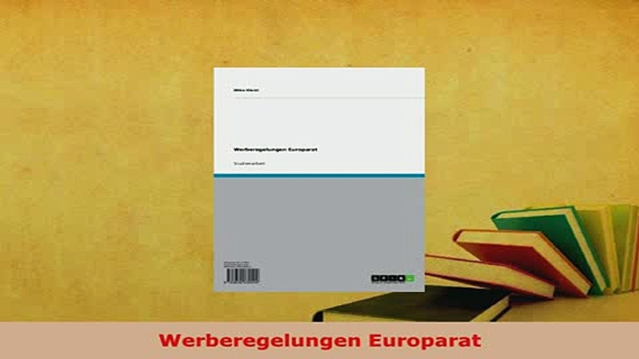Download  Werberegelungen Europarat  EBook