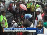 Un muerto y cinco heridos deja un accidente en la vía Puyo-Macas