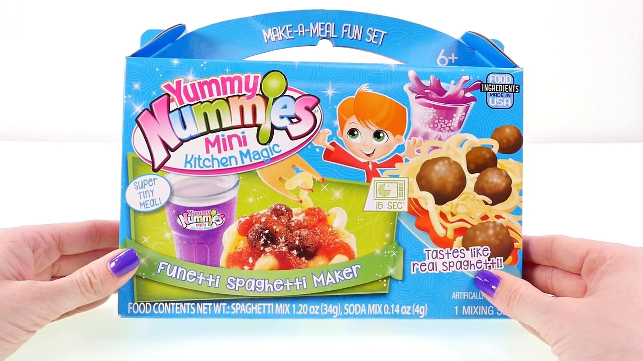 Yummy Nummies Spaghetti &amp; Meat Balls Maker + Grape Soda Mini Kitchen