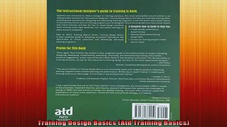 FREE DOWNLOAD  Training Design Basics Atd Training Basics READ ONLINE