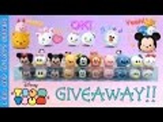 GIVEAWAY!! DISNEY TSUM TSUM Squeaky Characters Unboxing and Prize | Liam and Taylor's Corner