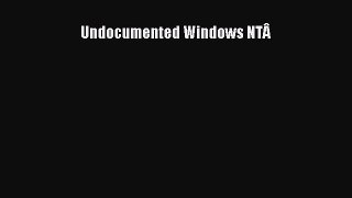 [PDF] Undocumented Windows NTÂ [Download] Online