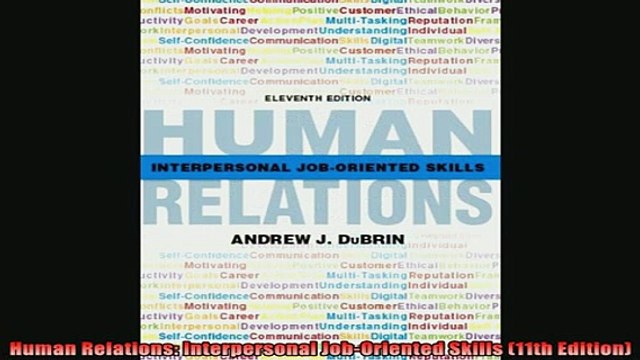 FREE EBOOK ONLINE Human Relations Interpersonal JobOriented Skills 11th Edition Online Free