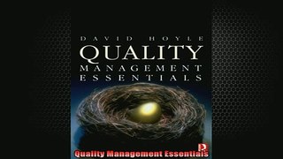 READ FREE Ebooks  Quality Management Essentials Free Online
