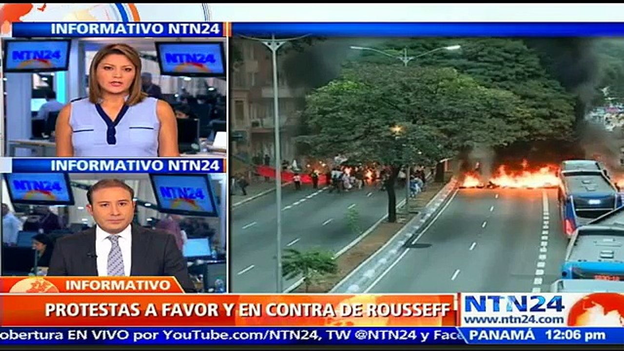 15 de 27 estados en Brasil cuentan con la presencia de manifestantes a favor y en contra del impeachment contra Rousseff