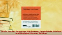 Download  Tuttle Pocket Japanese Dictionary Completely Revised and Updated Second Edition Ebook Free