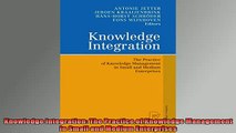 READ book  Knowledge Integration The Practice of Knowledge Management in Small and Medium Full EBook