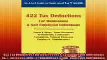 READ book  422 Tax Deductions for Businesses  Self Employed Individuals 475 Tax Deductions for  FREE BOOOK ONLINE