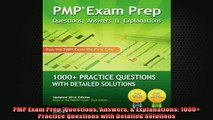 READ book  PMP Exam Prep Questions Answers  Explanations 1000 Practice Questions with Detailed Online Free