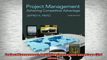 READ FREE Ebooks  Project Management Achieving Competitive Advantage 3rd Edition Full Free