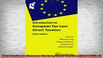 FREE PDF  Introduction to European Tax Law Direct Taxation Third Edition  BOOK ONLINE