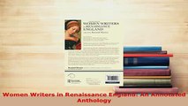 Download  Women Writers in Renaissance England An Annotated Anthology Free Books