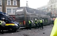 West Ham vs Manchester United: Kick-off delayed as United coach attacked by West Ham fans 10 05 2016