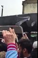 West Ham United Fans Attacking and Throwing Glass Bottles at the Manchester United Bus -10/05/2016