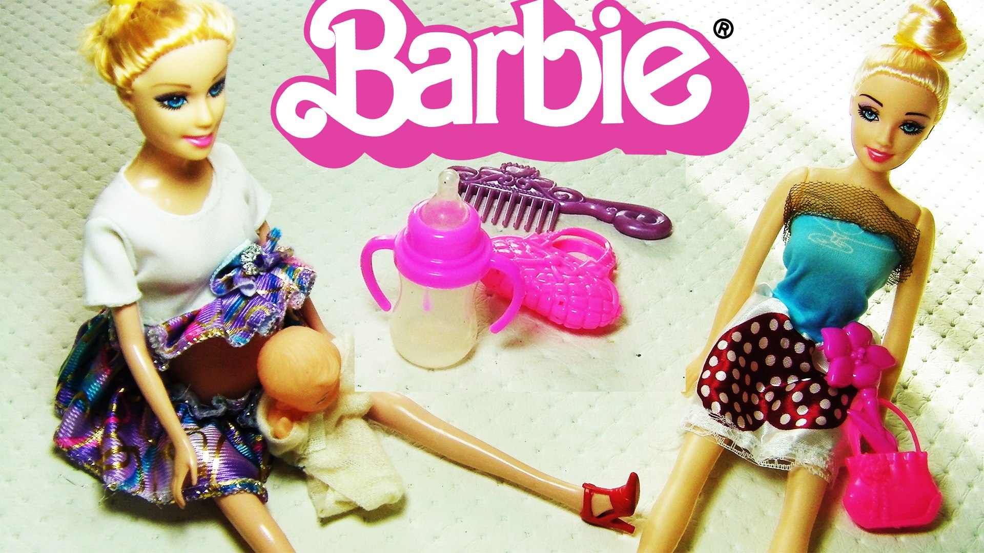 Barbie Moda Kızı Topuklu ayakkabılar ve Hamile Barbie ile Oğlu -  Dailymotion Video