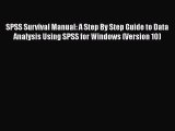 [PDF] SPSS Survival Manual: A Step By Step Guide to Data Analysis Using SPSS for Windows (Version