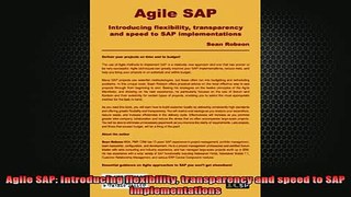 Downlaod Full PDF Free  Agile SAP Introducing flexibility transparency and speed to SAP implementations Free Online