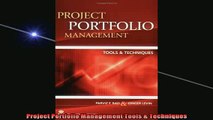 READ book  Project Portfolio Management Tools  Techniques Free Online