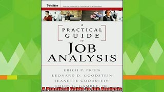 free pdf   A Practical Guide to Job Analysis