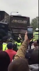 Manchester United Bus attacked by West Ham Fans Outside Opton Park 10-05-2016