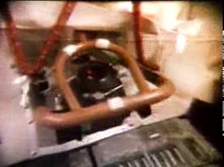 Buzz Aldrin gives Mission Control a view of the Apollo 11 Command Module