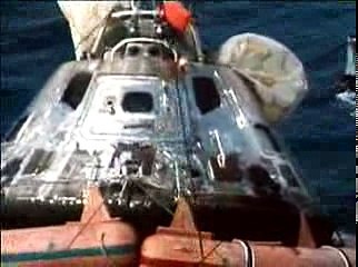 U.S.S. Hornet recovers the Apollo 11 Command Module