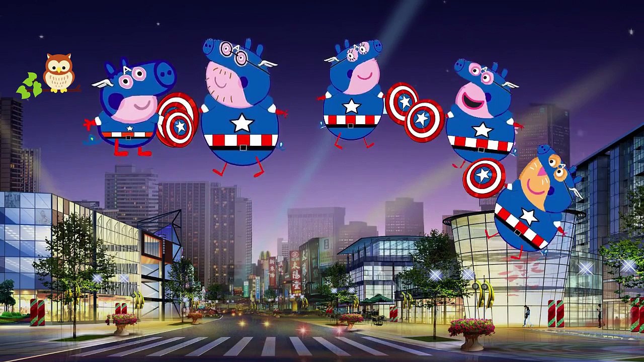 Peppa Pig CAPTAIN AMERICA Family Finger Song Nursery Rhymes Lyrics For Daddy Finger More Família