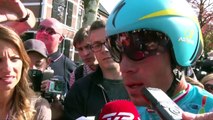 Vincenzo Nibali dopo la prima tappa del Giro d'Italia 2016..