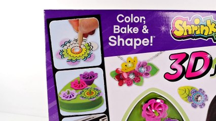 Nuevo Juguete de Manualidades DIY  Shrinky Dinks Crea Joyeria de Flores en 3D