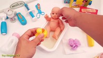 Đồ chơi trẻ em, Búp bê Baby Doll Bathtime How to Bath a Baby Kids toys