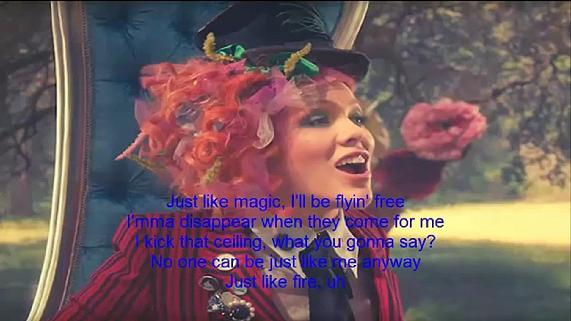 P Nk Just Like Fire Lyric Video Dailymotion