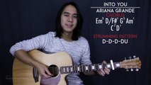 Into You Ariana Grande Guitar Tutorial Lesson  Acoustic Cover