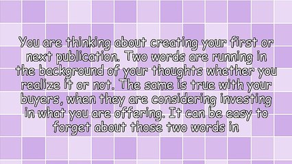 Booklet Tips - Two Crucial Words