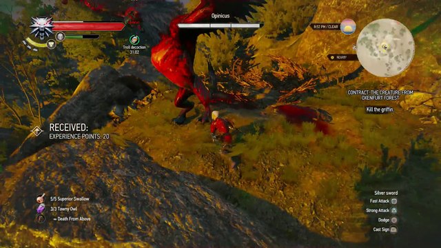 WITCHER 3 DEATH MARCH! WALKTHROUGH 265 - MISSING BROTHER HARRISI BOSS & CONTRACT THE CREATURE FROM OXENFURT OPINICUS BOSS