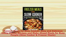 Download  Freezer Meals for Slow Cooker Easy and Delicious Dump Dinner Recipes and Make Ahead Meals PDF Full Ebook