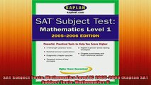 READ book  SAT Subject Tests Mathematics Level IC 20052006 Kaplan SAT Subject Tests Mathematics Full Free