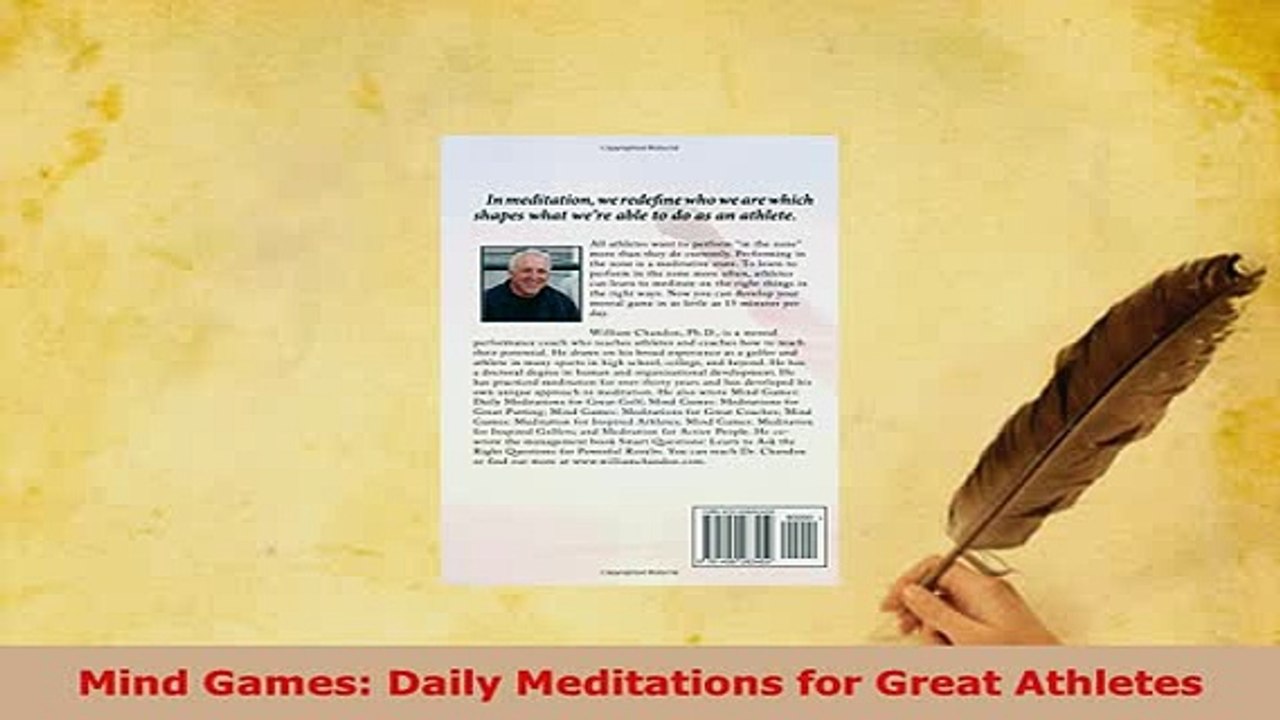 Download  Mind Games Daily Meditations for Great Athletes  EBook
