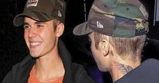 Justin Bieber Face Tattoo 2016 and on Scooter in Streets Greeting Meeting & Talking to Fans in Chicago Illinois 2016