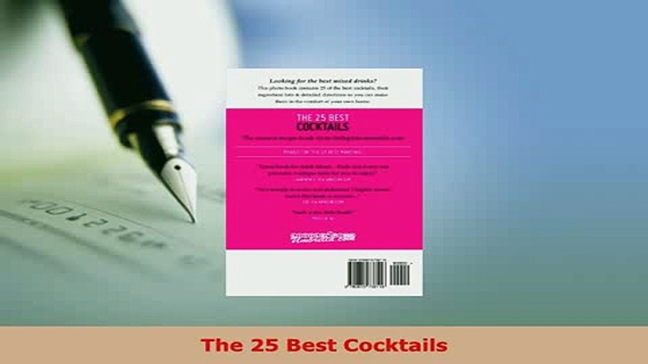 Download  The 25 Best Cocktails Read Full Ebook