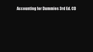 Read Accounting for Dummies 3rd Ed. CD Ebook Free