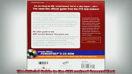 DOWNLOAD FREE Ebooks  The Official Guide to the GRE revised General Test Full EBook