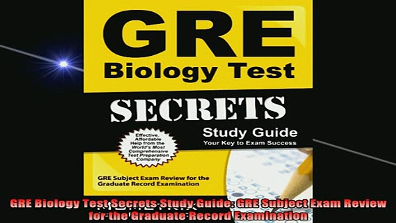 READ book  GRE Biology Test Secrets Study Guide GRE Subject Exam Review for the Graduate Record Full EBook