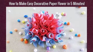 how to make a paper flower no glue use paper craft