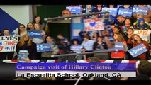 Campaign visit of Hillary Clinton - La Escuelita School, Oakland, CA, USA - Part 1