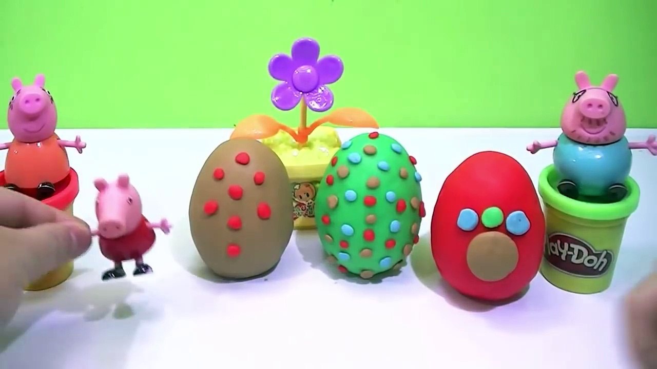 Play Doh BUBBLE GUPPIES SURPRISE EGGS Peppa Pig Disney Frozen HelloKitty Kinder PlayDough