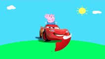 KINDER SURPRISE EGGS - Peppa pig Dad pregnant, spiderman pig, George disney cars   nursery rhymes