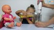 Doll Nenuco. Cook Yaroslava preparing a surprise for her baby doll. Video for kids. Dolls for girls