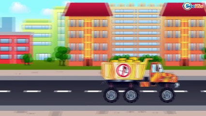 Car Cartoons for children. Truck & Monster Truck vs Garbage Truck. Trucks for kids. Episode 80