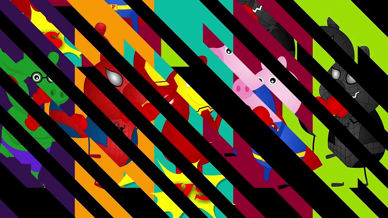 Peppa pig Spiderman Vs Hulk Finger Family Venom Vs Spiderman Finger Family nursery Rhymes