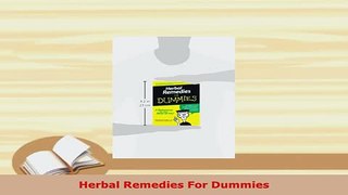 PDF  Herbal Remedies For Dummies Free Books